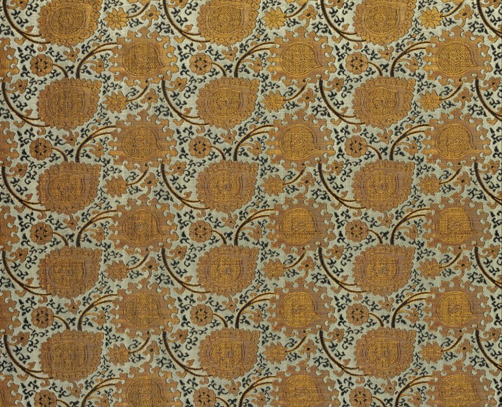 图片[1]-White ground gold walnut brocade-China Archive